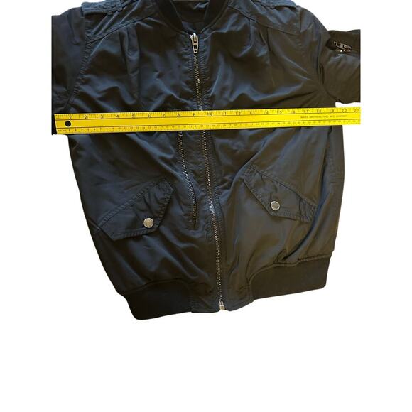 BLANKNYC Black Nylon Insulated Bomber Jacket Coat Size XS - Picture 8 of 9